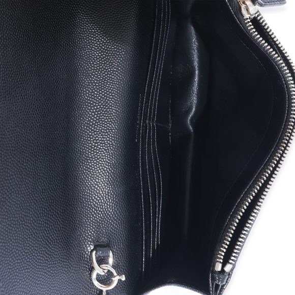 Saint Laurent Black Grain De Poudre Envelope Chain Wallet - Picture 8 of 8